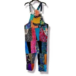 Mexicali Blues Patchwork Overalls, L